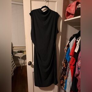 Old Navy Black Sleeveless Draped Maxi Dress